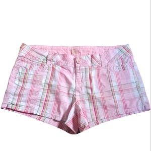 ZCO cotton pink plaid shorts  size 9